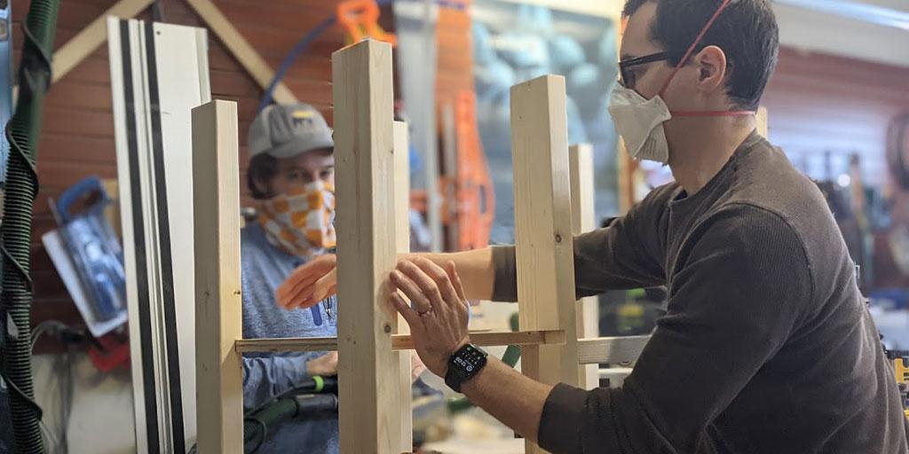 Internal medicine resident Dr. Shadrin builds desks to give back to the Rochester community